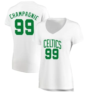 Women's Justin Champagnie Boston Celtics White Fast Break Association Edition Jersey