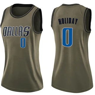 Women's Justin Holiday Dallas Mavericks Green Swingman Salute to Service Jersey