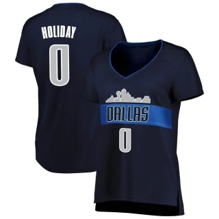 Women's Justin Holiday Dallas Mavericks Navy Fast Break Jersey - Statement Edition