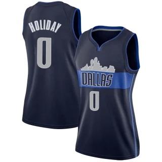 Women's Justin Holiday Dallas Mavericks Navy Swingman Jersey - Statement Edition