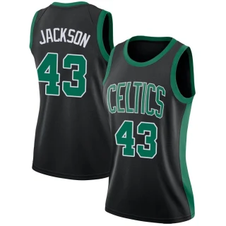 Women's Justin Jackson Boston Celtics Black Swingman Jersey - Statement Edition