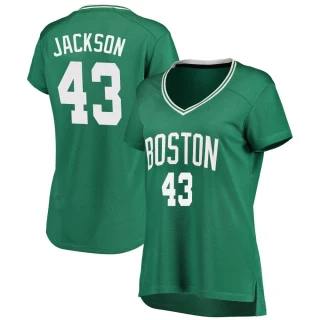 Women's Justin Jackson Boston Celtics Green Fast Break Icon Edition Jersey