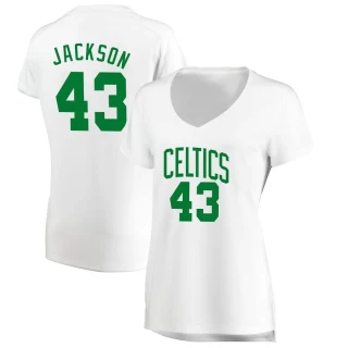 Women's Justin Jackson Boston Celtics White Fast Break Association Edition Jersey