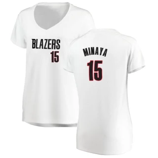 Women's Justin Minaya Portland Trail Blazers White Fast Break Jersey - Association Edition