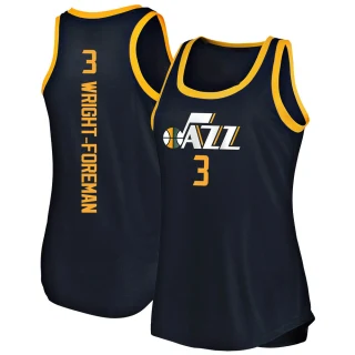 Women's Justin Wright-Foreman Utah Jazz Navy Fast Break Tank Jersey - Icon Edition