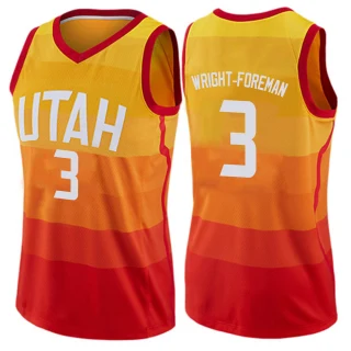 Women's Justin Wright-Foreman Utah Jazz Orange Swingman Jersey - City Edition
