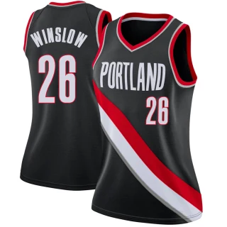Women's Justise Winslow Portland Trail Blazers Black Swingman Jersey - Icon Edition