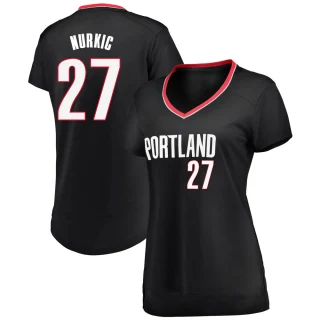 Women's Jusuf Nurkic Portland Trail Blazers Black Fast Break Jersey - Icon Edition