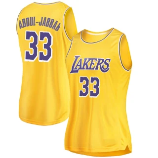 Women's Kareem Abdul-Jabbar Los Angeles Lakers Gold Swingman 2018/19 Jersey - Icon Edition