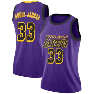 Women's Kareem Abdul-Jabbar Los Angeles Lakers Purple Swingman 2018/19 Jersey - City Edition
