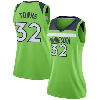 Women's Karl-Anthony Towns Minnesota Timberwolves Green Swingman Jersey - Statement Edition