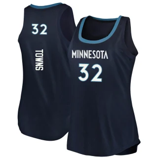 Women's Karl-Anthony Towns Minnesota Timberwolves Navy Fast Break Tank Jersey - Icon Edition