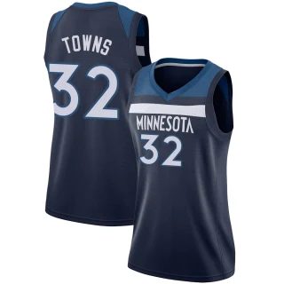 Women's Karl-Anthony Towns Minnesota Timberwolves Navy Swingman Jersey - Icon Edition