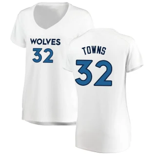Women's Karl-Anthony Towns Minnesota Timberwolves White Fast Break Jersey - Association Edition
