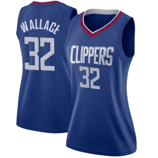 Women's Keaton Wallace Los Angeles Clippers Blue Swingman Jersey - Icon Edition