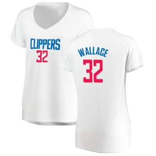 Women's Keaton Wallace Los Angeles Clippers White Fast Break Jersey - Association Edition