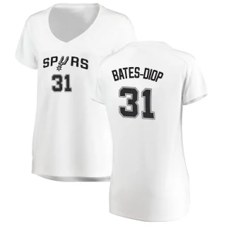 Women's Keita Bates-Diop San Antonio Spurs White Fast Break Jersey - Association Edition