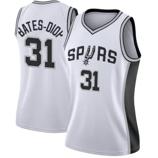Women's Keita Bates-Diop San Antonio Spurs White Swingman Jersey - Association Edition