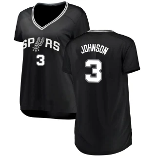 Women's Keldon Johnson San Antonio Spurs Black Fast Break Jersey - Icon Edition