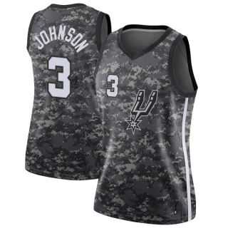 Women's Keldon Johnson San Antonio Spurs Black Swingman Jersey - City Edition