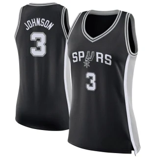 Women's Keldon Johnson San Antonio Spurs Black Swingman Jersey - Icon Edition