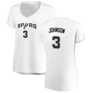 Women's Keldon Johnson San Antonio Spurs White Fast Break Jersey - Association Edition