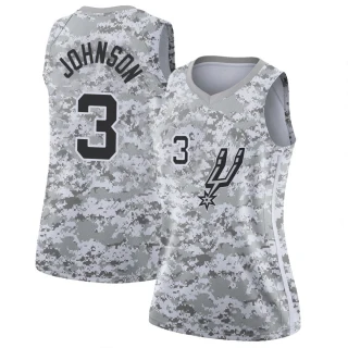 Women's Keldon Johnson San Antonio Spurs White Swingman 2018/19 Jersey - Earned Edition
