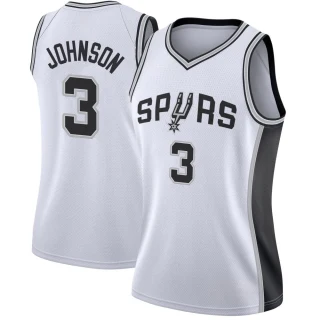 Women's Keldon Johnson San Antonio Spurs White Swingman Jersey - Association Edition