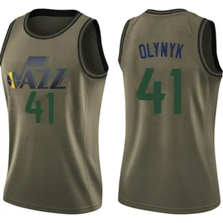 Women's Kelly Olynyk Utah Jazz Green Swingman Salute to Service Jersey