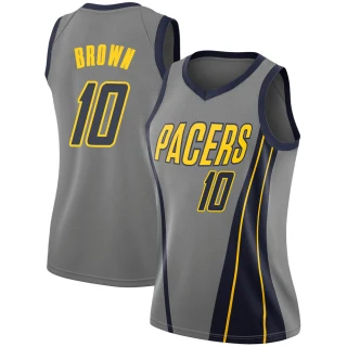 Women's Kendall Brown Indiana Pacers Brown Swingman Gray 2018/19 Jersey - City Edition