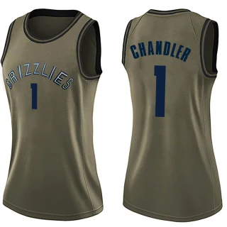 Women's Kennedy Chandler Memphis Grizzlies Green Swingman Salute to Service Jersey