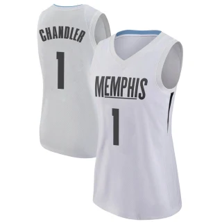 Women's Kennedy Chandler Memphis Grizzlies White Swingman Jersey - City Edition