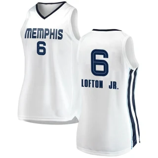 Women's Kenneth Lofton Jr. Memphis Grizzlies White Swingman 2018/19 Jersey - Association Edition