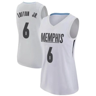 Women's Kenneth Lofton Jr. Memphis Grizzlies White Swingman Jersey - City Edition