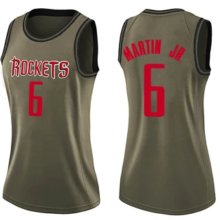 Women's Kenyon Martin Jr. Houston Rockets Green Swingman Salute to Service Jersey