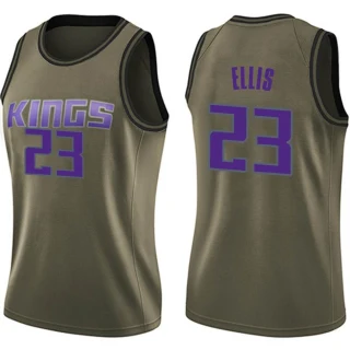Women's Keon Ellis Sacramento Kings Green Swingman Salute to Service Jersey