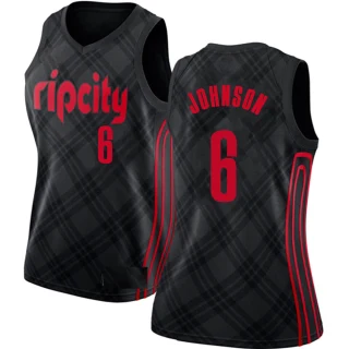 Women's Keon Johnson Portland Trail Blazers Black Swingman Jersey - City Edition