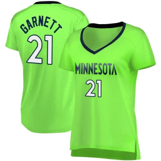 Women's Kevin Garnett Minnesota Timberwolves Green Fast Break Jersey - Statement Edition