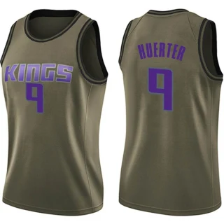 Women's Kevin Huerter Sacramento Kings Green Swingman Salute to Service Jersey