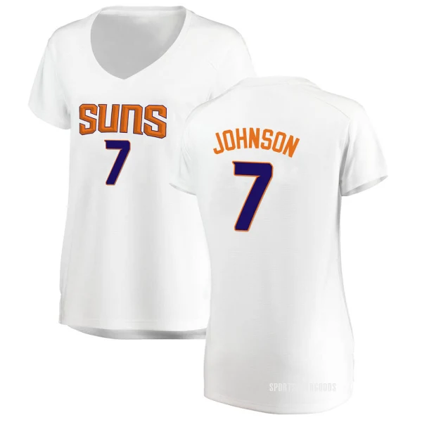 Women's Kevin Johnson Phoenix Suns White Fast Break Jersey - Association Edition