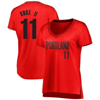 Women's Kevin Knox II Portland Trail Blazers Red Fast Break Jersey - Statement Edition