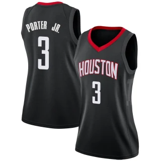 Women's Kevin Porter Jr. Houston Rockets Black Swingman Jersey - Statement Edition