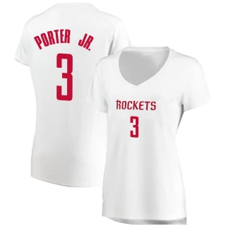 Women's Kevin Porter Jr. Houston Rockets White Fast Break Jersey - Association Edition
