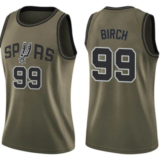 Women's Khem Birch San Antonio Spurs Green Swingman Salute to Service Jersey