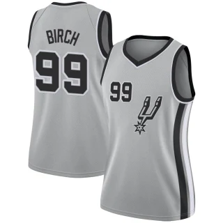 Women's Khem Birch San Antonio Spurs Swingman Silver Jersey - Statement Edition
