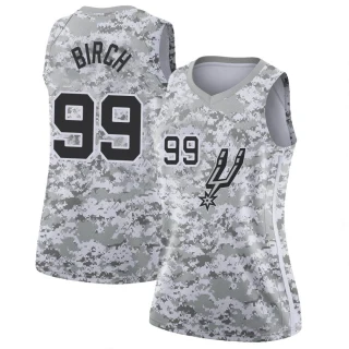 Women's Khem Birch San Antonio Spurs White Swingman 2018/19 Jersey - Earned Edition