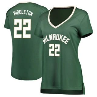 Women's Khris Middleton Milwaukee Bucks Green Fast Break Jersey - Icon Edition