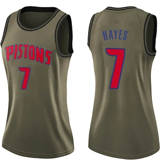 Women's Killian Hayes Detroit Pistons Green Swingman Salute to Service Jersey