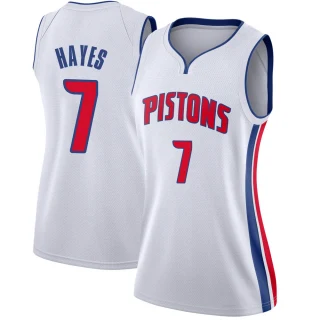 Women's Killian Hayes Detroit Pistons White Swingman Jersey - Association Edition