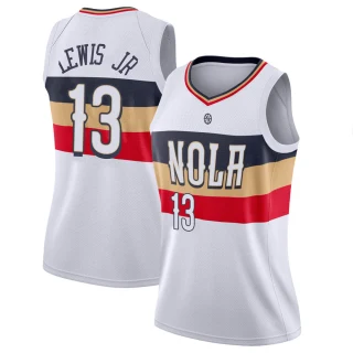 Women's Kira Lewis Jr. New Orleans Pelicans White Swingman 2018/19 Jersey - Earned Edition